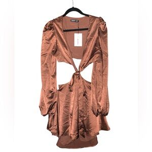 NWT SHEIN copper Two Piece Top And Skort Outfit‎ Size Large